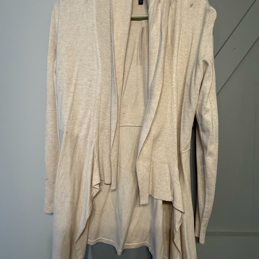 White House Black Market Cream Cardigan